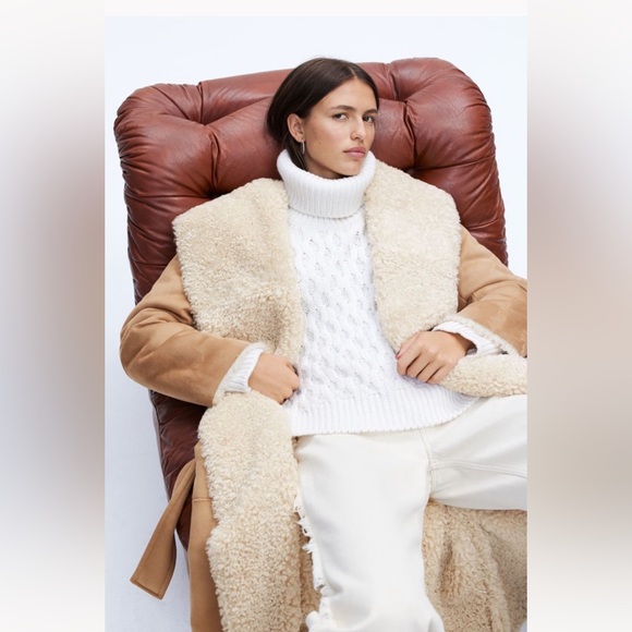 H&M sherpa tie coat NWT - Picture 9 of 13